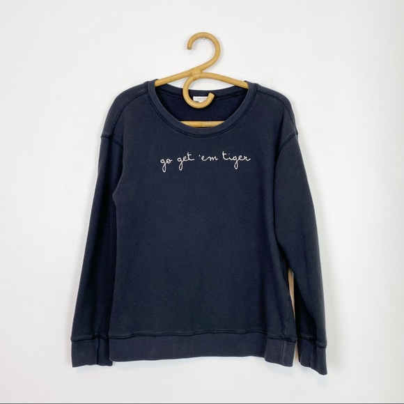 Soft Joie | Go Get Em Tiger Embroidered Pullover Crewneck Sweatshirt Size M - Picture 2 of 9